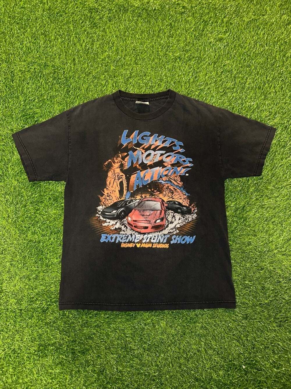 Vintage Walt Disney World Lights, Motors, Action! Extreme Stunt Show T-Shirt